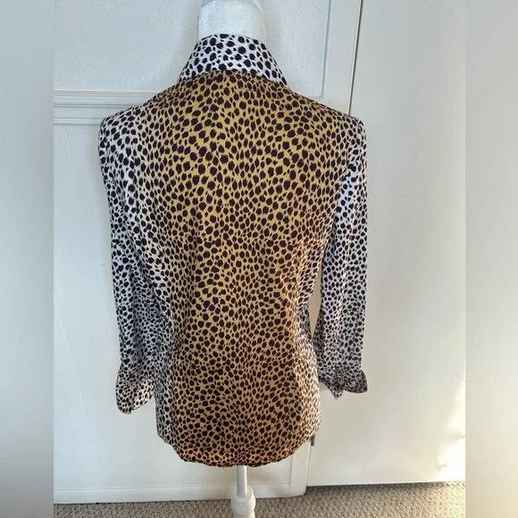 Robert Graham animal print long sleeve 100% cotton size M - Picture 6 of 11